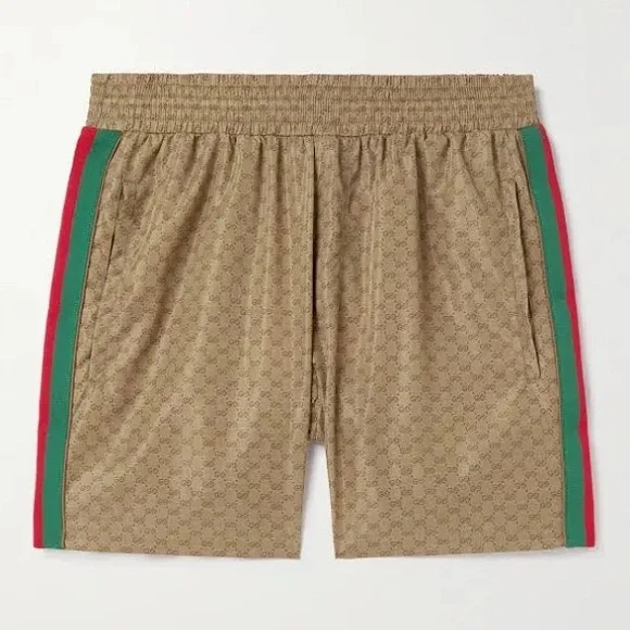 GUCCI
Slim-Fit Mid-Length Logo-Print Striped Swim Shorts - Picture 3 of 11